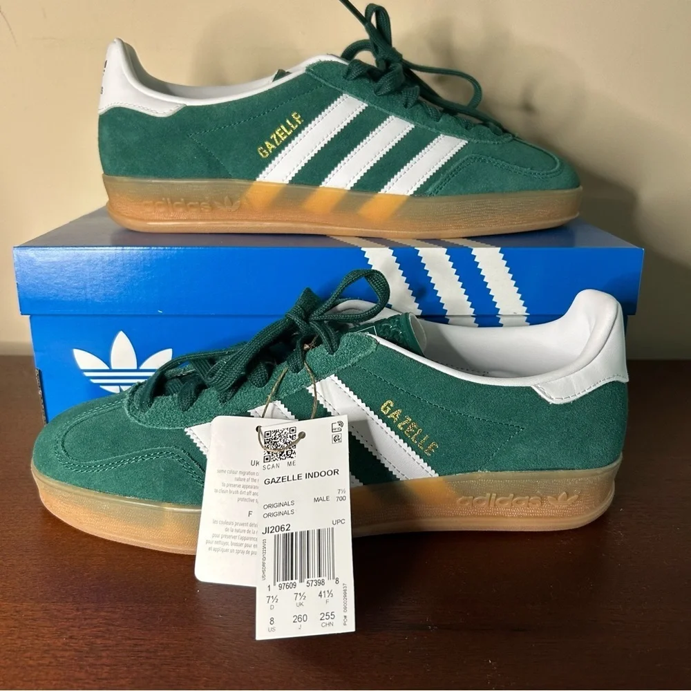 adidas Gazelle Indoor Collegiate Green Gum (8M / 9W) - Picture 3 of 14